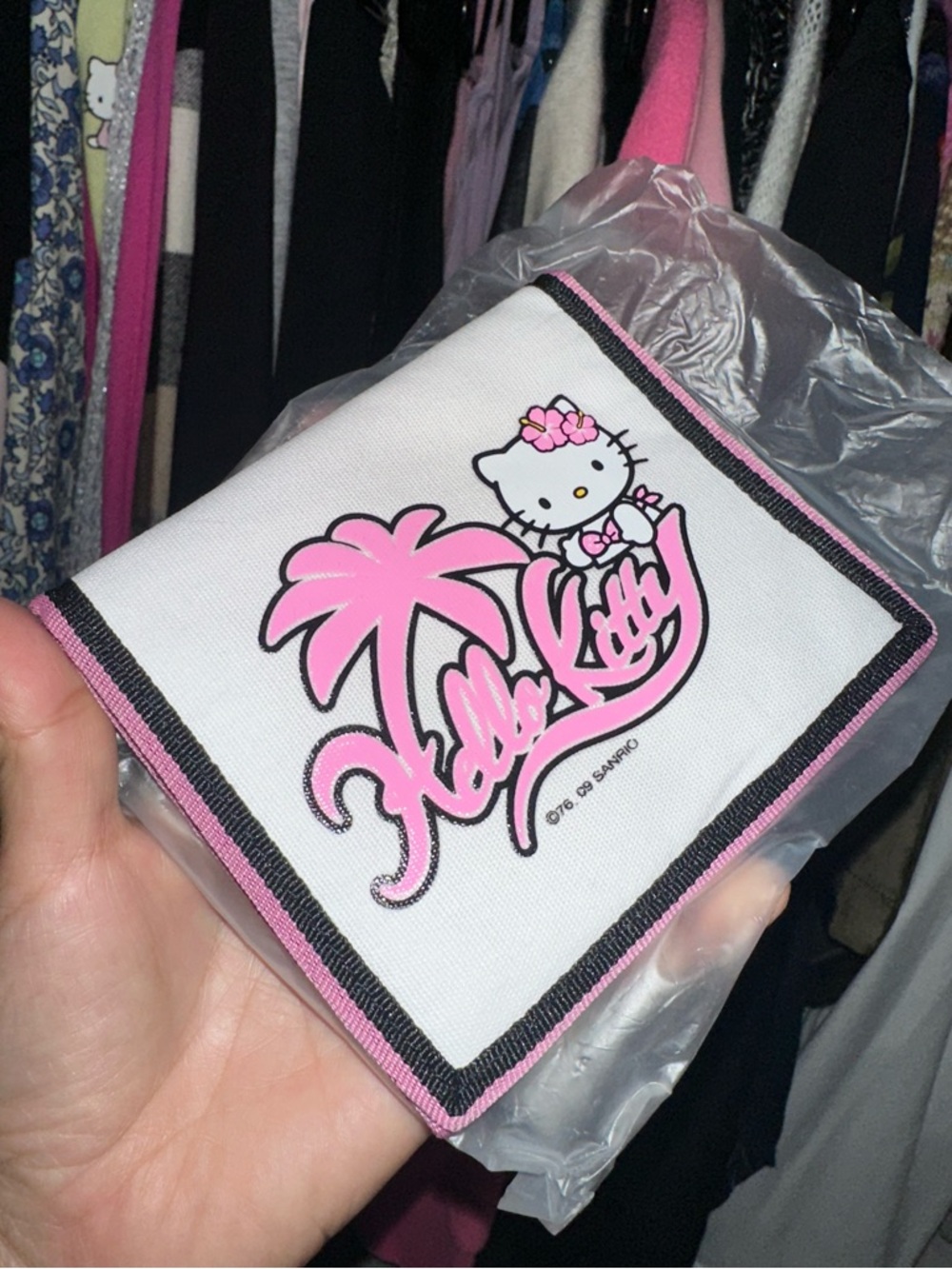 Sanrio Wallet with Pink and White Hello Kitty Bikini 2009